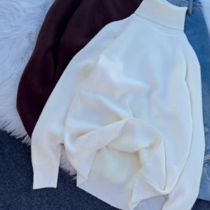 ❄️ Cozy Fur-Cuff Turtleneck Sweater – Multi-Color Warmth & Style - Image 6