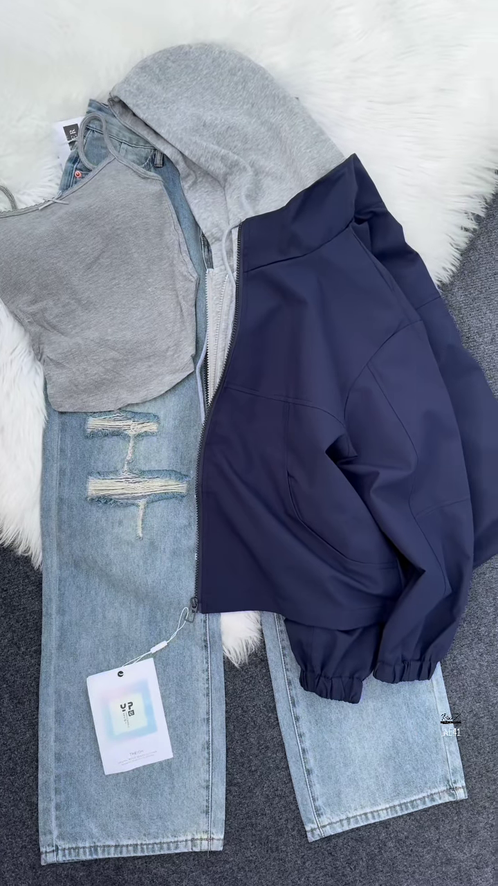 🩶 Y2 Layered: Casual Streetwear Quad Set - Image 2