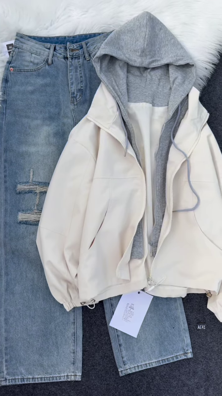 🩶 Y2 Layered: Casual Streetwear Quad Set - Image 1