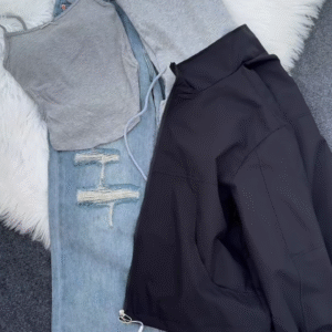 🩶 Y2 Layered: Casual Streetwear Quad Set - Image 6