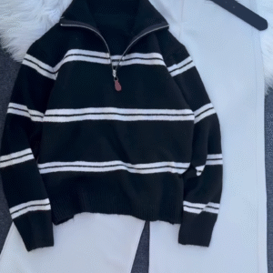 ❤️‍🔥 Raya Stripe: Zip-Up Sweater & High-Waist Trouser Set - Image 3
