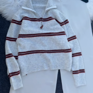 ❤️‍🔥 Raya Stripe: Zip-Up Sweater & High-Waist Trouser Set - Image 4