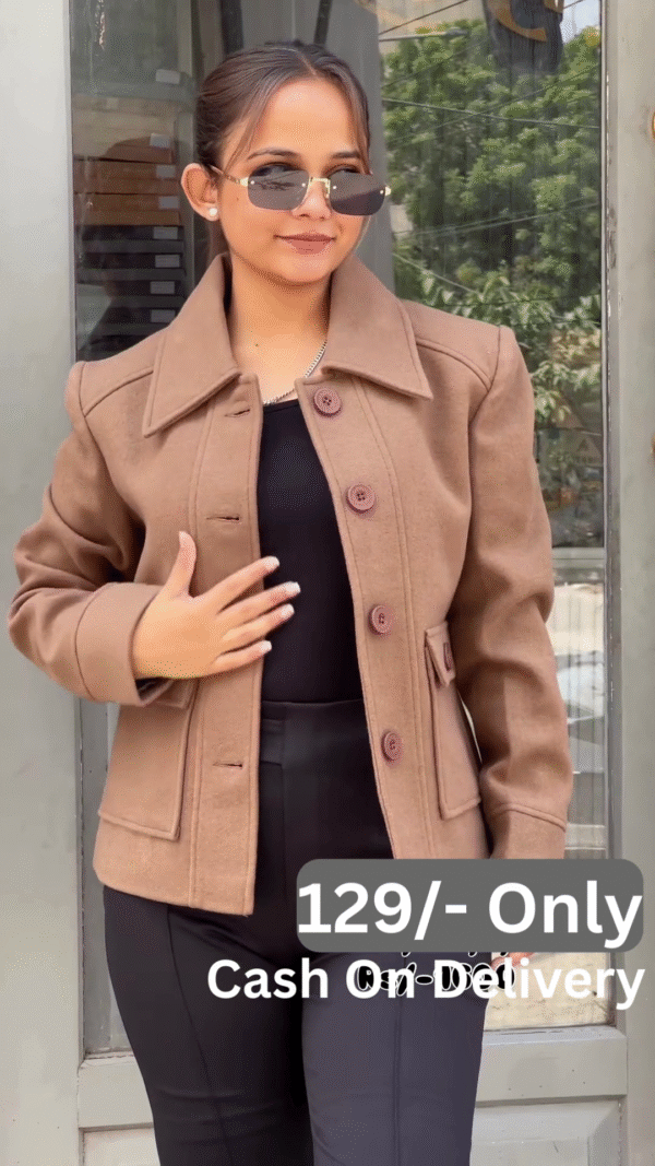 Metro Ease: Brown Jacket & Monochrome Base Ensemble
