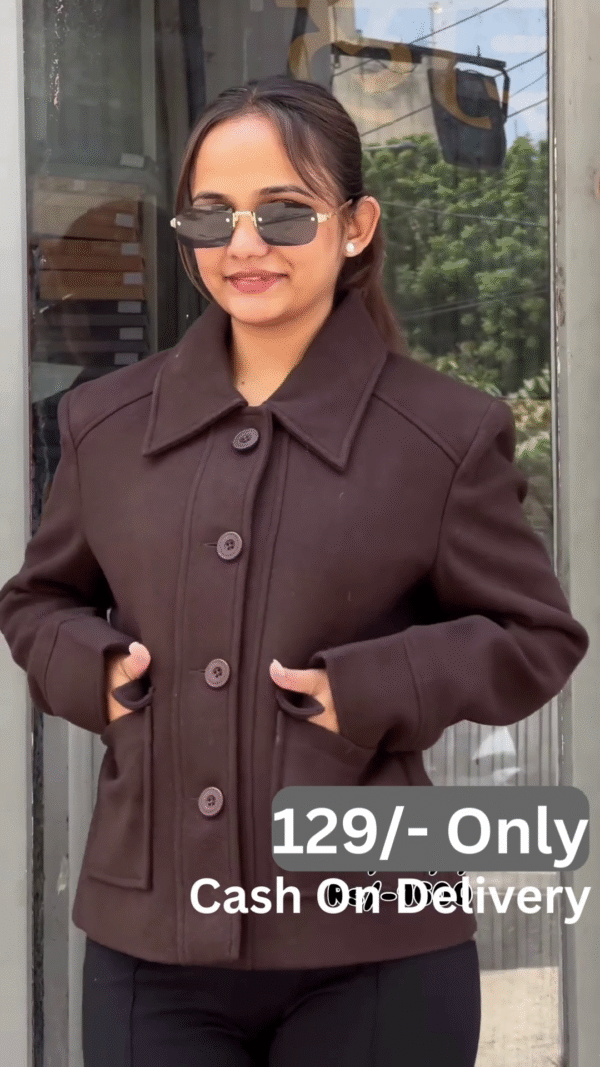 Metro Ease: Brown Jacket & Monochrome Base Ensemble