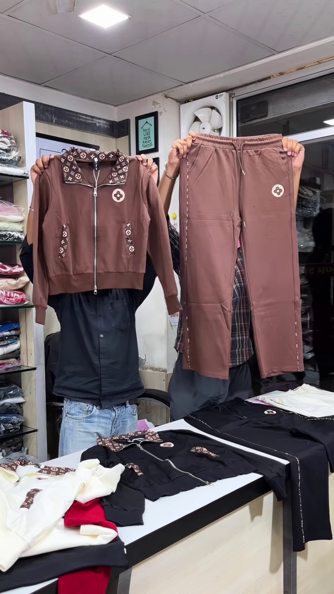 🖤⚪ Elegance in Contrast: The White & Black Embroidered Tracksuit Ensemble ⚪🖤 - Image 2