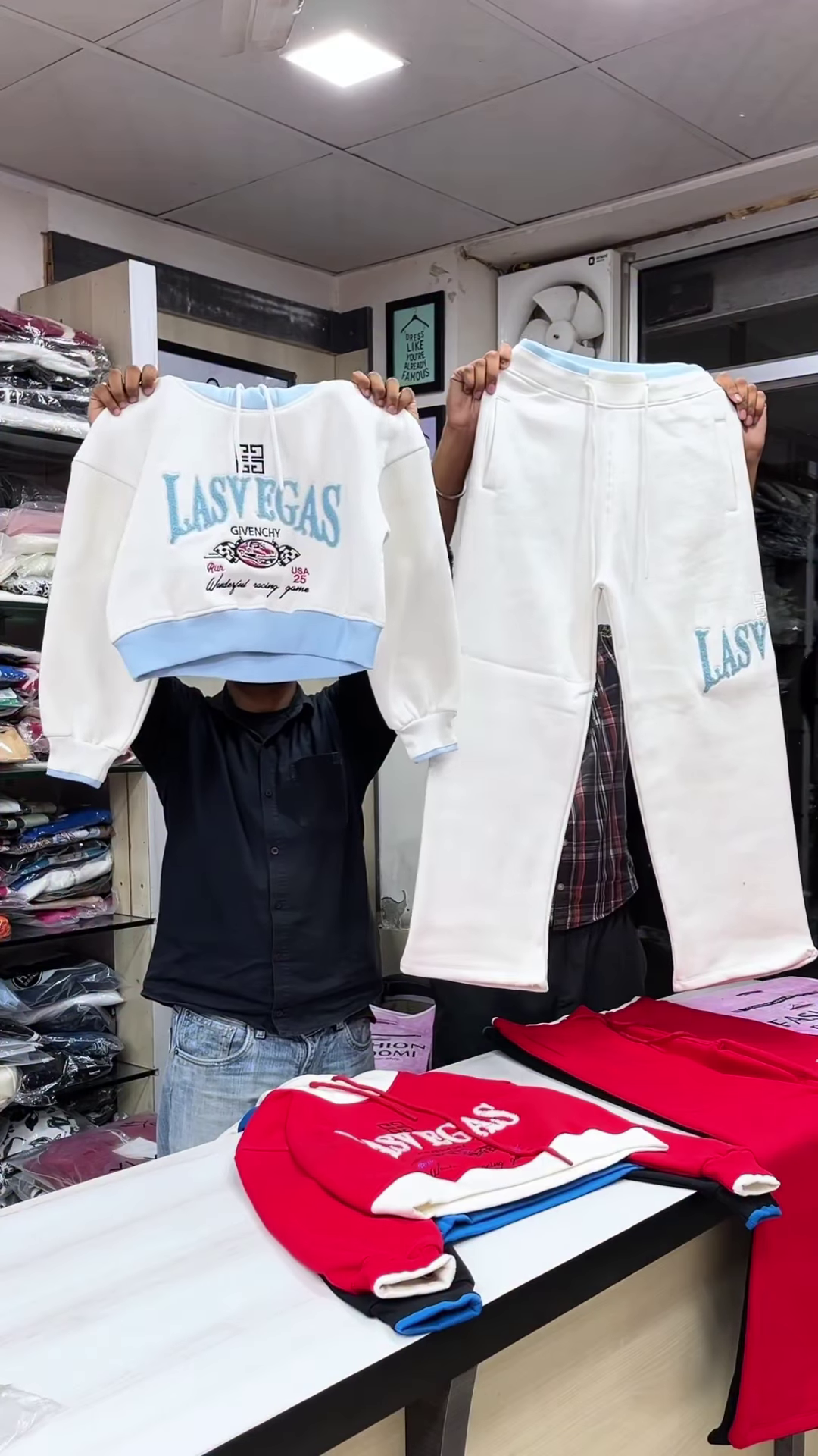 🔥 Stylish White & Red Tracksuit Set – Perfect Blend of Comfort & Fashion ❤️👟 - Image 1