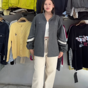 🔥 Elegant Gray, White & Red Outfit – A Perfect Fusion of Streetwear & Chic Style ❤️🤍🖤 - Image 4