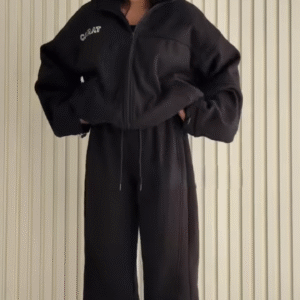 🖤 Effortless Streetwear Vibes – Gray & Black Luxe Comfort Set ⚡👟 - Image 3