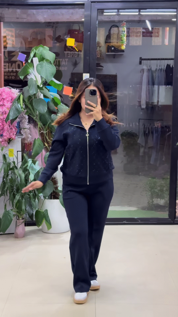 🌌 Midnight Glow Co-Ord Set – Purple, Black & Blue Elegance ✨💜🖤💙