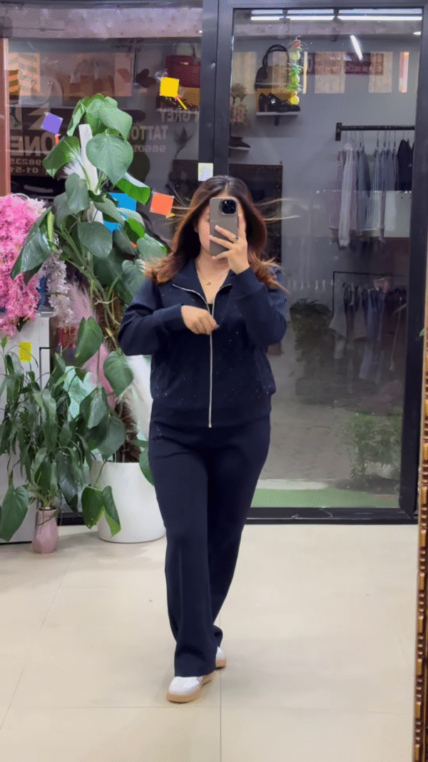 🌌 Midnight Glow Co-Ord Set – Purple, Black & Blue Elegance ✨💜🖤💙