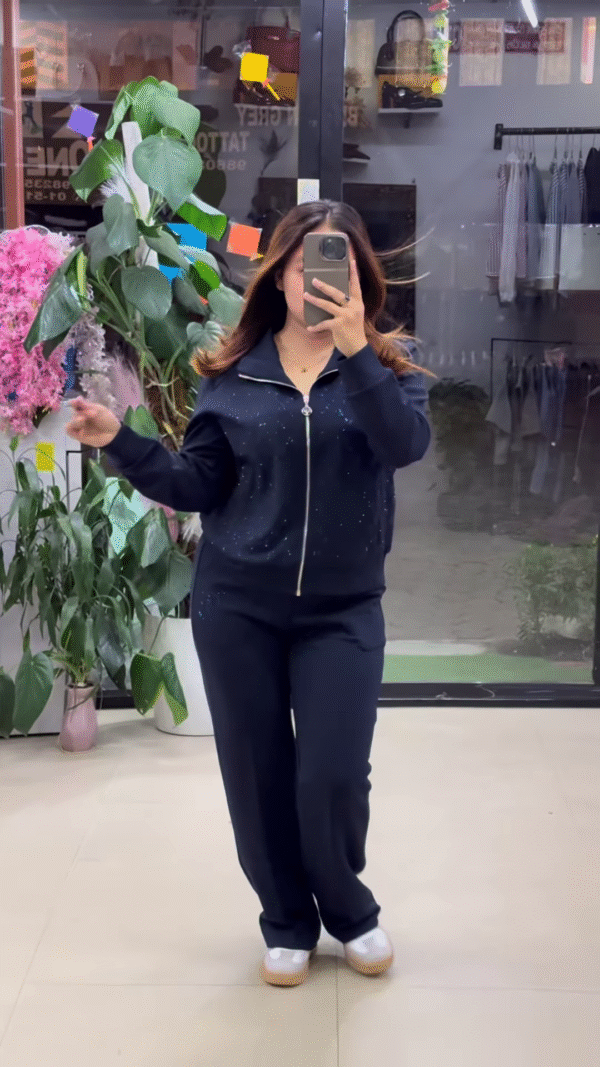 🌌 Midnight Glow Co-Ord Set – Purple, Black & Blue Elegance ✨💜🖤💙