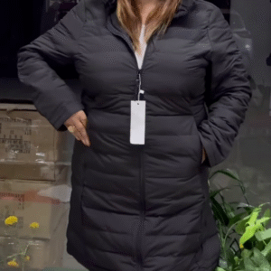 ❄️ Winter Luxe Puffer Coat – Gray, Red, Yellow & Black Edition 🖤❤️💛🌫️ - Image 5