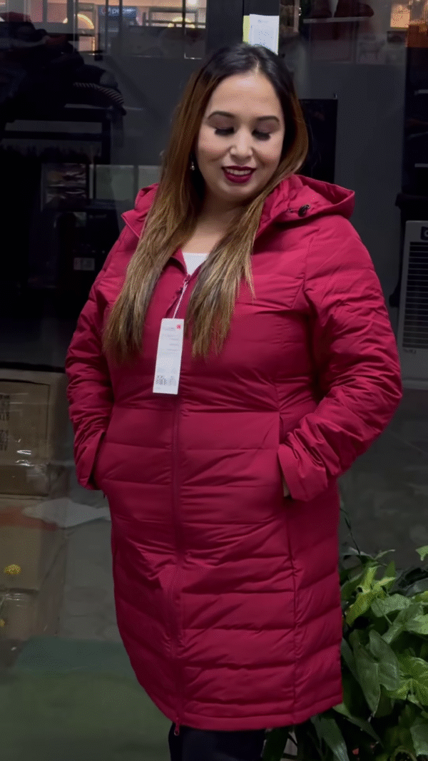 ❄️ Winter Luxe Puffer Coat – Gray, Red, Yellow & Black Edition 🖤❤️💛🌫️