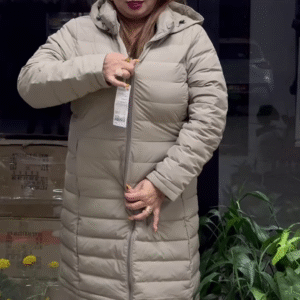 ❄️ Winter Luxe Puffer Coat – Gray, Red, Yellow & Black Edition 🖤❤️💛🌫️ - Image 7