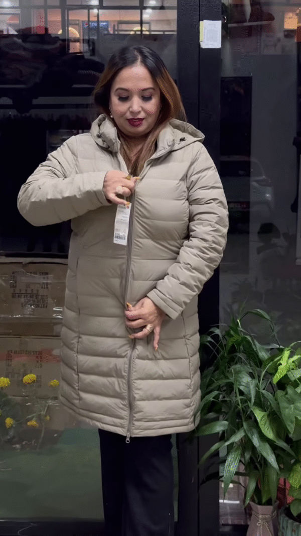 ❄️ Winter Luxe Puffer Coat – Gray, Red, Yellow & Black Edition 🖤❤️💛🌫️