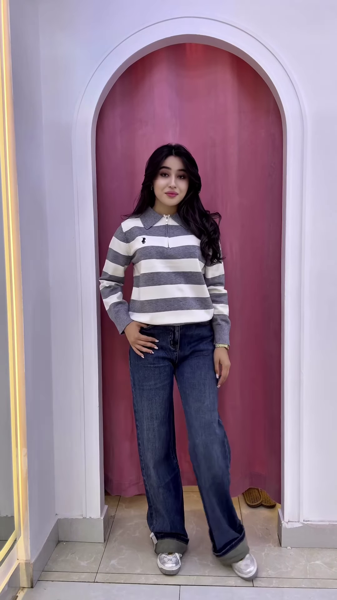 ⚫⚪ Striped Elegance Polo Collection – Bold, Chic & Timeless ✨👕 - Image 1