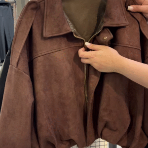 🧥 Timeless Suede Charm – Autumn & Winter Jacket 🍂❄️ - Image 3